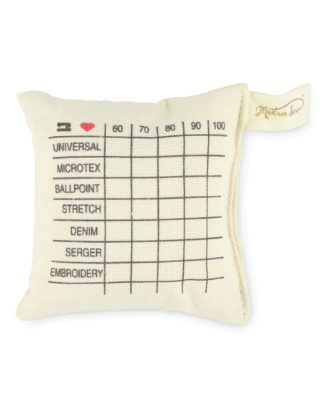 Sorting cushion for sewing machine needles