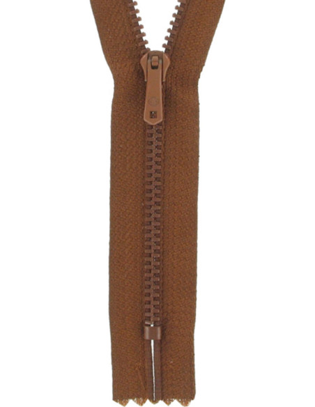 Zipper pants - Medium brown