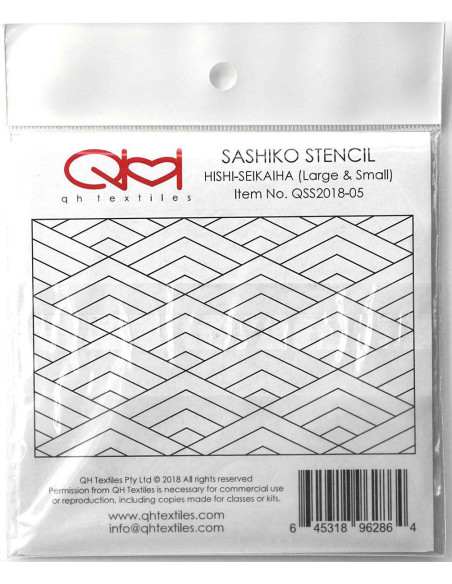 Set of 2 templates for sashiko stencil - Hishi-Seikaiha