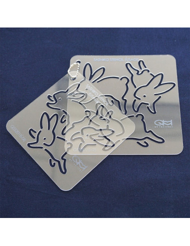 Set of 2 templates for sashiko stencil - Usagi