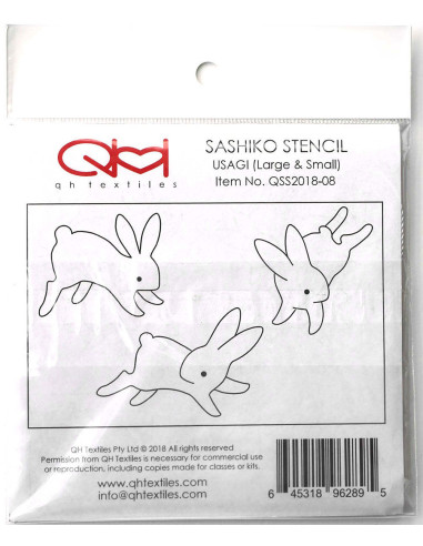 Set of 2 templates for sashiko stencil - Usagi