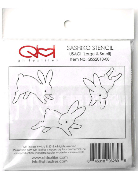Set of 2 templates for sashiko stencil - Usagi