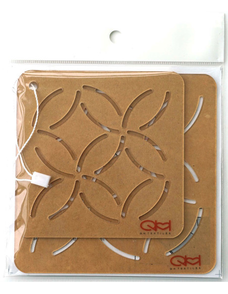 Set of 2 templates for sashiko stencil - Shippo-Tsunagi