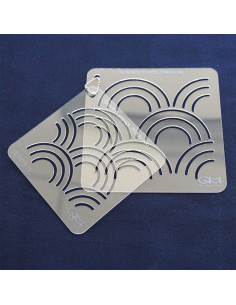 Set of 2 templates for sashiko stencil - Seikai-Ha