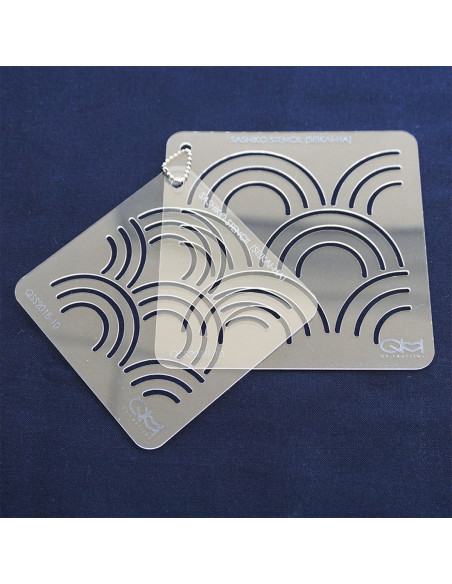 Set of 2 templates for sashiko stencil - Seikai-Ha