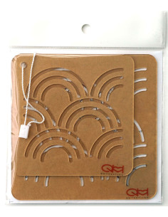 Set of 2 templates for sashiko stencil - Seikai-Ha 2