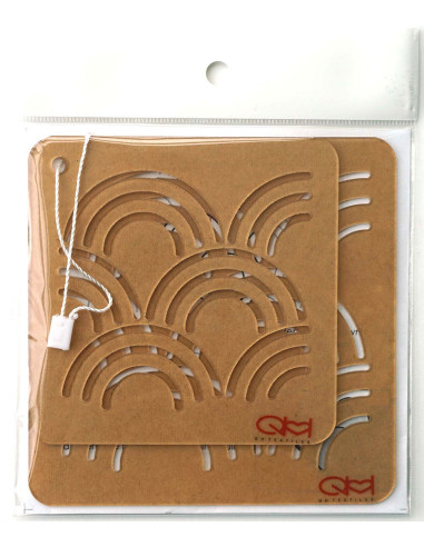 Set of 2 templates for sashiko stencil - Seikai-Ha