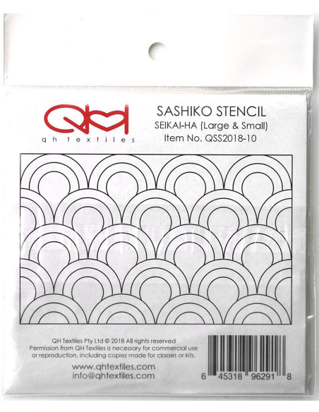 Set of 2 templates for sashiko stencil - Seikai-Ha