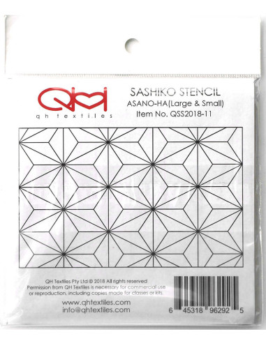 Set of 2 templates for sashiko stencil - Asano-Ha