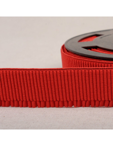 Elastic ribbing for skirt - Red