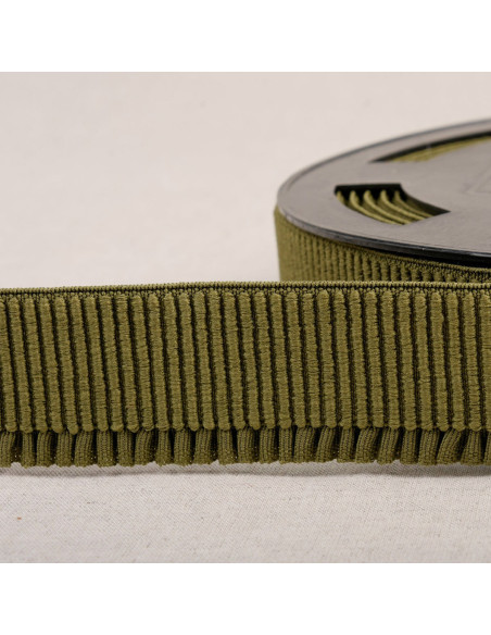 Elastic ribbing for skirt - Khaki