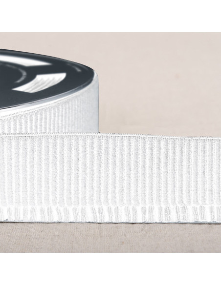 Elastic ribbing for skirt - White