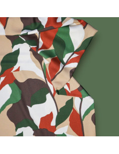 Viscose crepe fabric Bouquet Leia - Khaki