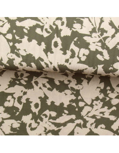 Fancy viscose fabric - Abstract khaki