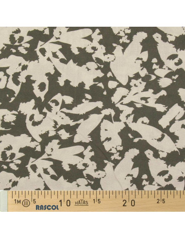 Fancy viscose fabric - Abstract khaki