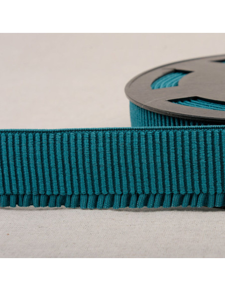 Elastic ribbing for skirt - Teal blue