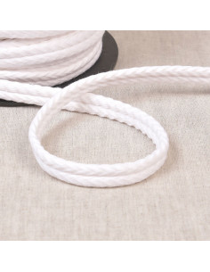 Double piping cord herringbone - White