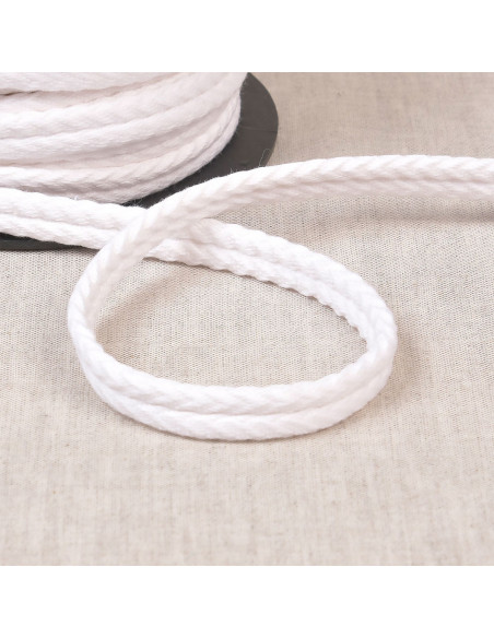 Double piping cord herringbone - White