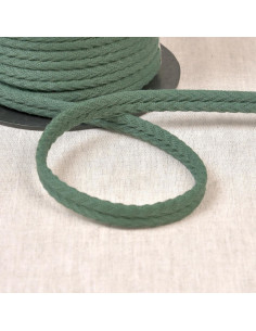Double piping cord with chevron pattern - Bottle green