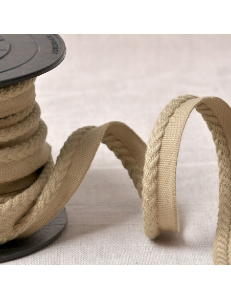 Chevron piping cord - Linen