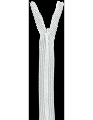 Invisible zipper - White