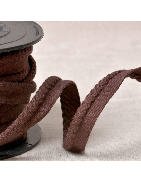 Chevron piping cord - Dark brown