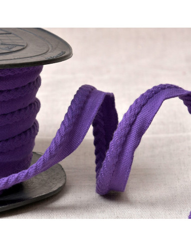 Chevron piping cord - Prune