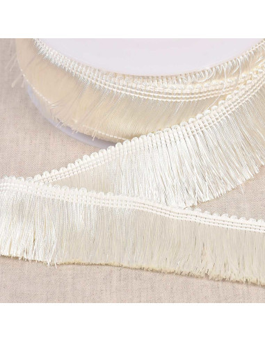 Thick fringe 45 mm - White