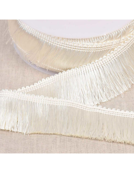 Thick fringe 45 mm - White