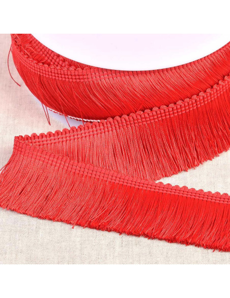 Thick fringe 45 mm - Red