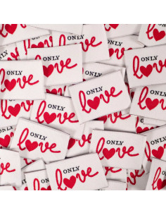 Set of 5 woven labels - Only Love