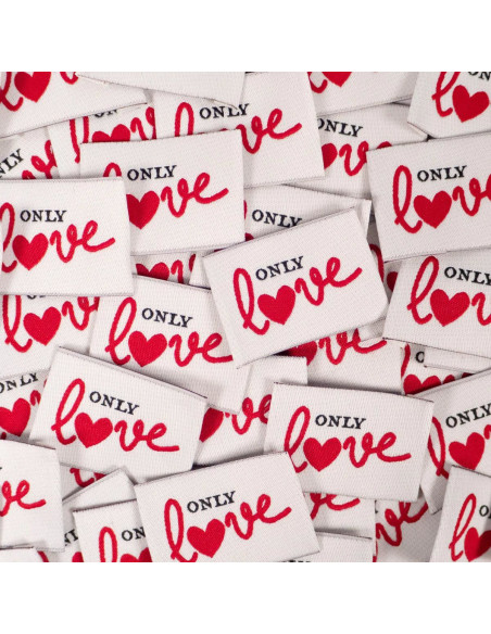 Set of 5 woven labels - Only Love