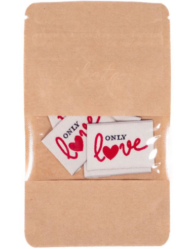 Set of 5 woven labels - Only Love