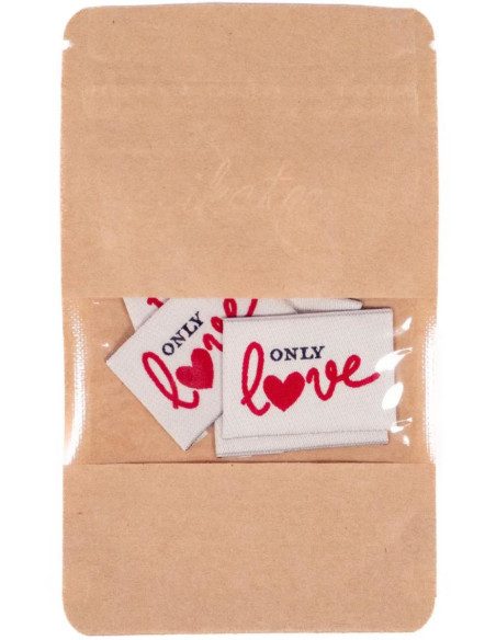 Set of 5 woven labels - Only Love