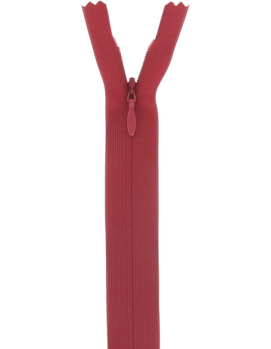 Invisible zipper - Dark carmine