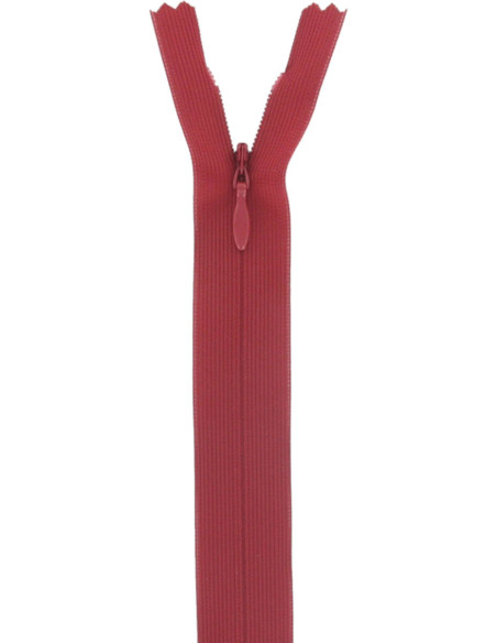 Invisible zipper - Dark carmine