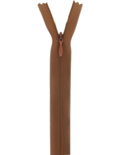 Invisible zipper - Medium brown