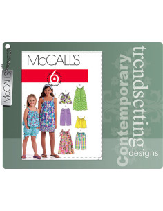Pattern for top, dress, shorts, and pants