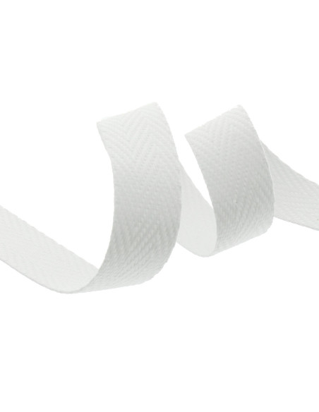 Chevron bag strap - White