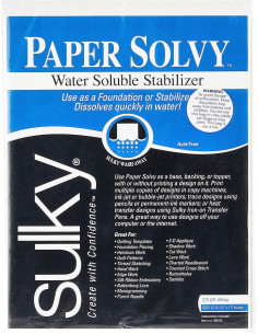 Set of 11 sheets of Sulky Paper Solvy water-soluble and printable stabilizer