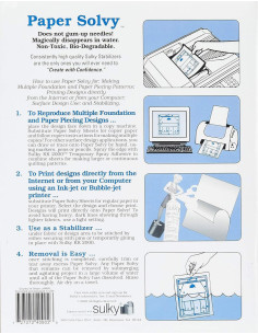 Set of 11 sheets of Sulky Paper Solvy water-soluble and printable stabilizer 2