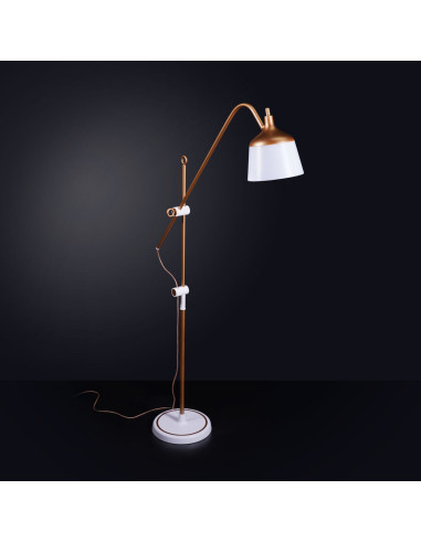Floor lamp with magnifying glass, tray, and phone clamp Daylight Anita