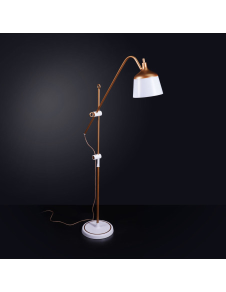 Floor lamp with magnifying glass, tray, and phone clamp Daylight Anita