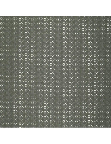 Stretchable English embroidery fabric - Dark khaki