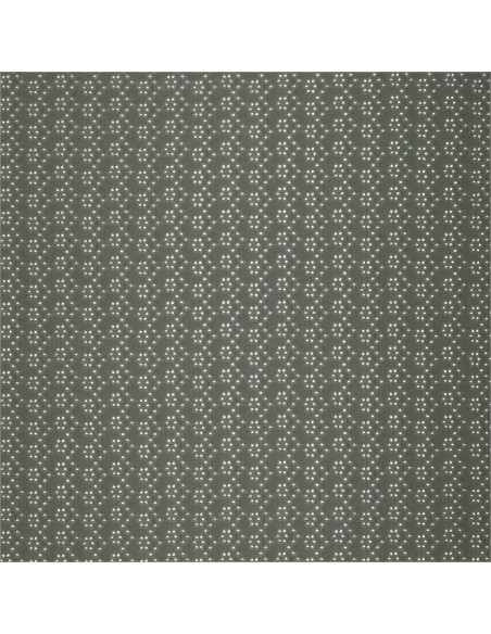 Stretchable English embroidery fabric - Dark khaki