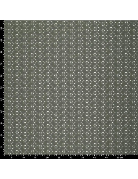 Stretchable English embroidery fabric - Dark khaki