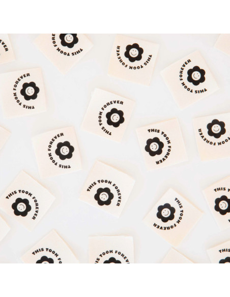 Set of 8 woven labels - This Took Forever