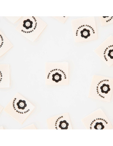Set of 8 woven labels - This Took Forever