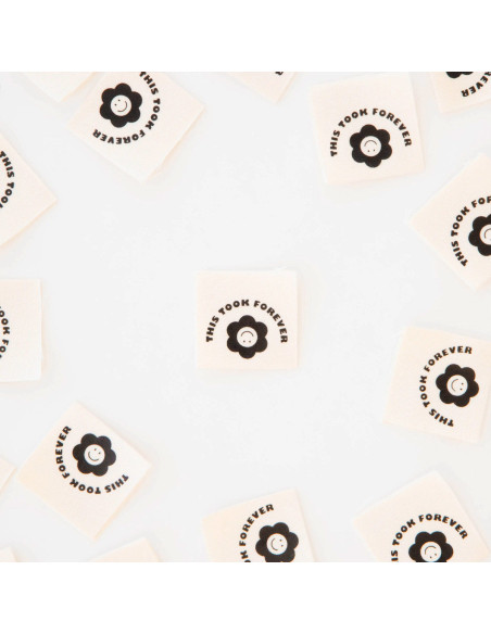 Set of 8 woven labels - This Took Forever