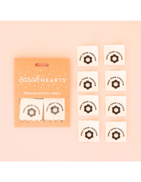 Set of 8 woven labels - This Took Forever